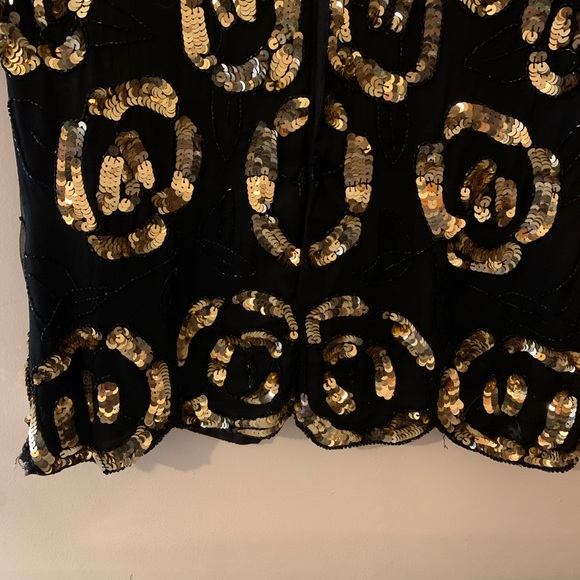 COPY - Vintage Beaded Evening Blouse - Picture 3 of 4